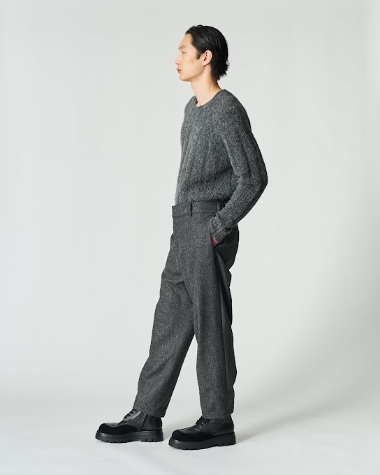 Suoli Pantalone Spinato Con Risvolto Italy
