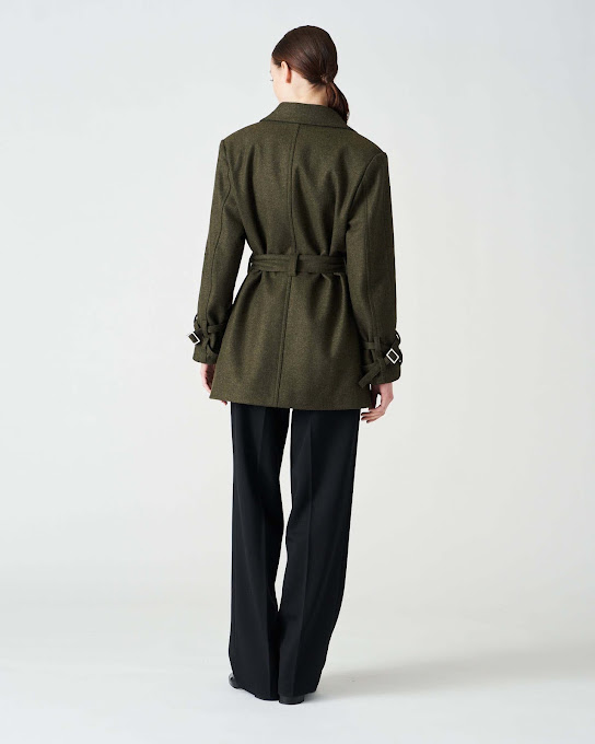 Suoli Cappotto Panno Con Cintura Soddisfazione Garantita