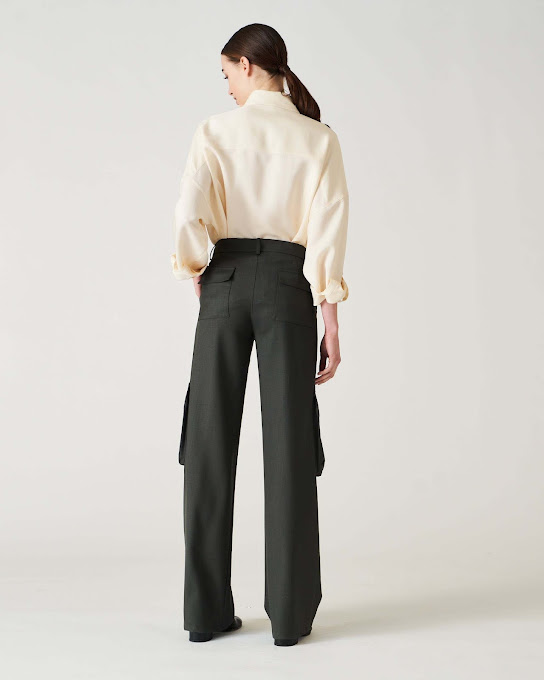 Suoli Pantalone Lana Tasconato In Saldo
