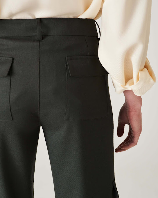 Suoli Pantalone Lana Tasconato In Saldo