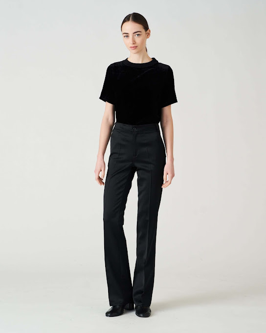 Suoli Pantalone Zampetta Raso Lana Moda