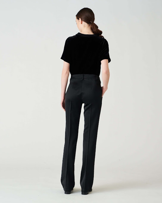 Suoli Pantalone Zampetta Raso Lana Moda