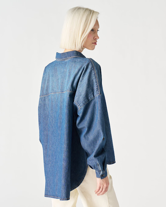 Suoli Camicia Denim Over Vendita