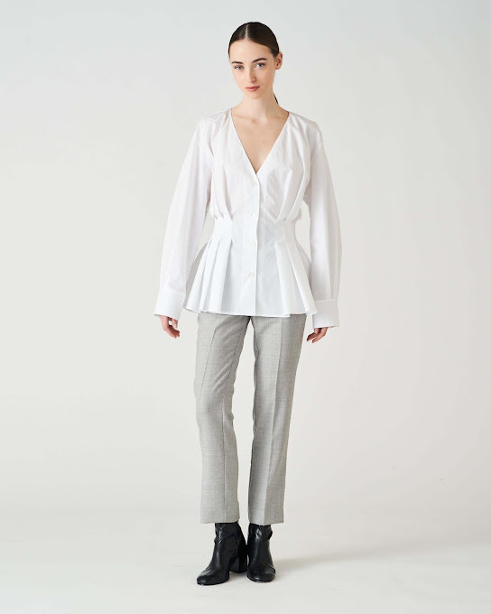 Suoli Camicia Pieghe Cotone Fino Al -60%