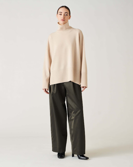 Suoli Maglia Over Collo Alto Sconto