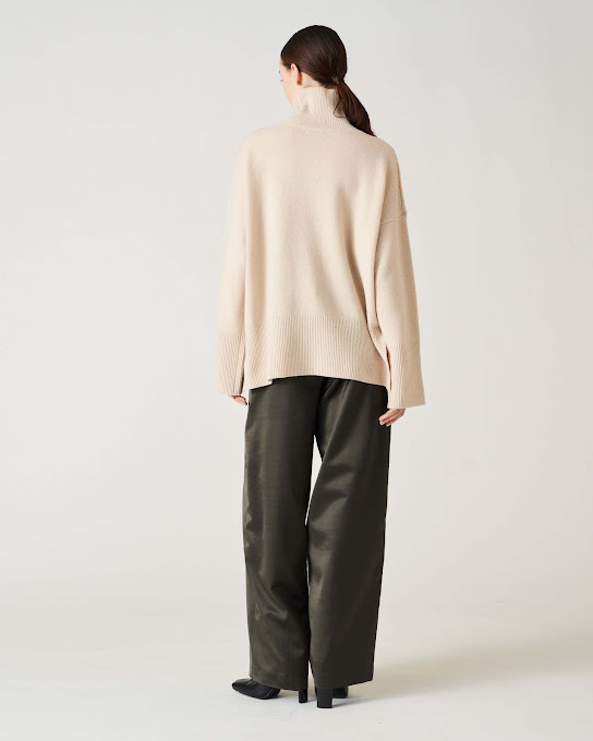 Suoli Maglia Over Collo Alto Sconto
