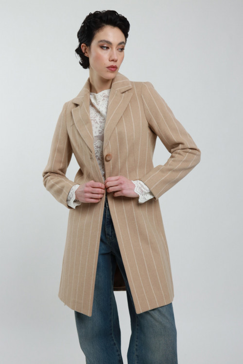 Susy Mix Cappotto Gessato Vendita Economica