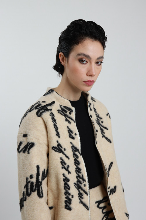 Susy Mix Bomber in Lana Cotta