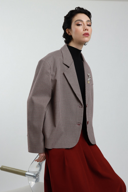 Susy Mix Giacca Oversize Con Spille Nuova