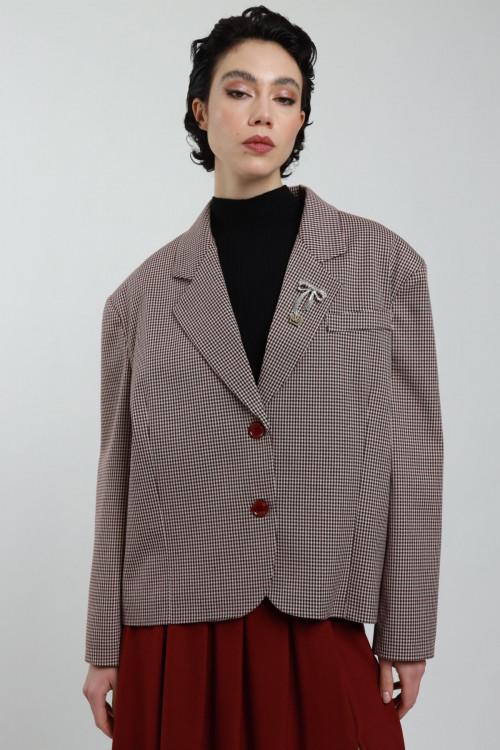 Susy Mix Giacca Oversize Con Spille Nuova