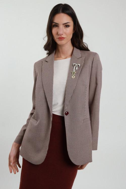 Susy Mix Giacca a Quadri Super sconto