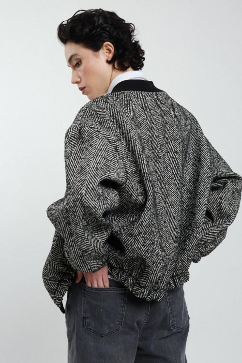 Susy Mix Bomber Spinato con Spille Spedizione Gratuita