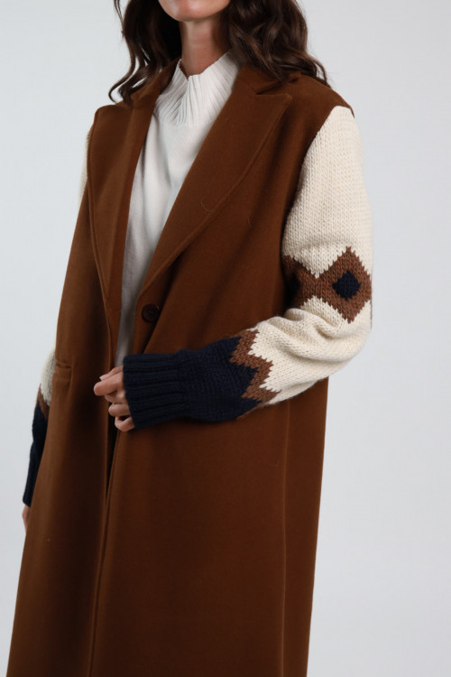 Susy Mix Cappotto Maniche Maglia Shopping Online