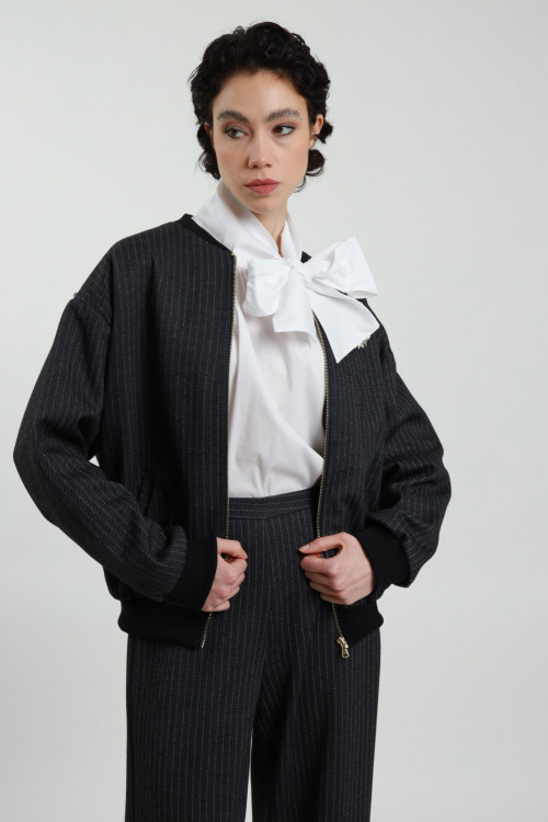 Susy Mix Bomber Gessato Presa