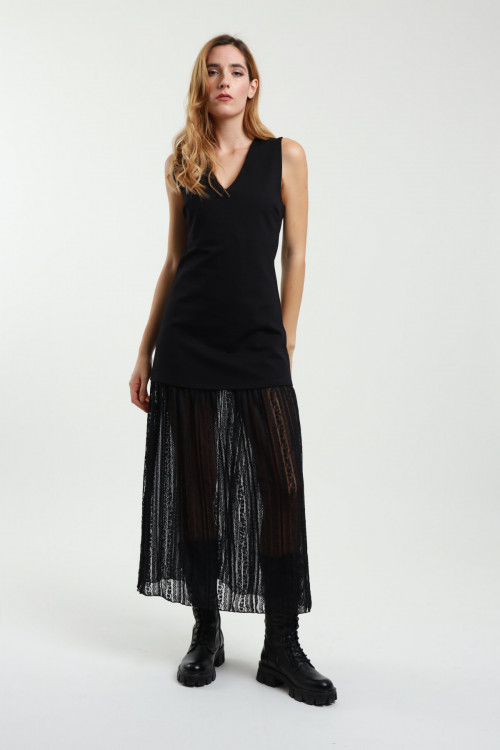Susy Mix Abito con Gonna in Pizzo Presa