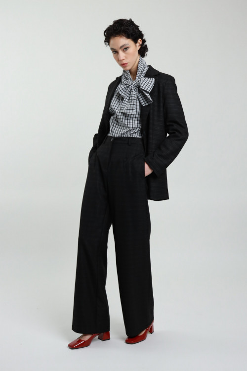 Susy Mix Pantalone Dritto Check Vendita