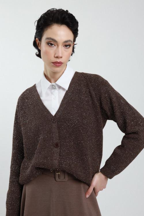 Susy Mix Cardigan Lurex Spedizione Gratuita
