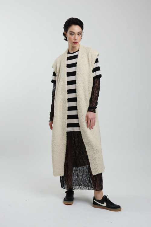 Susy Mix Gilet Lungo Boucle Fino al 50% di sconto