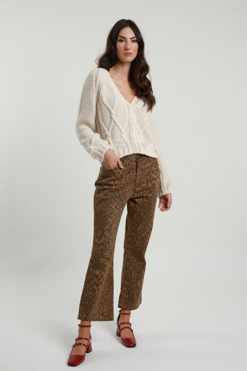 Susy Mix Pantaloni Trombetta Maculati Offerte