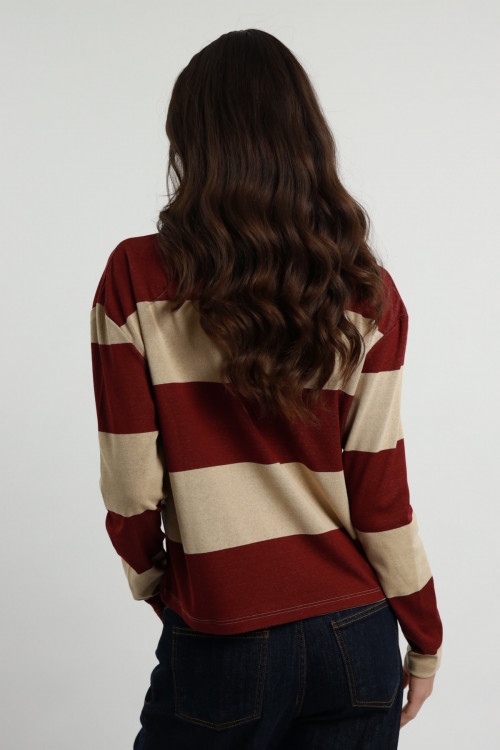 Susy Mix Polo Rigata Maniche Lunghe Hotsell