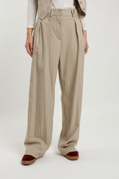 Susy Mix Pantalone Gessato Nuova