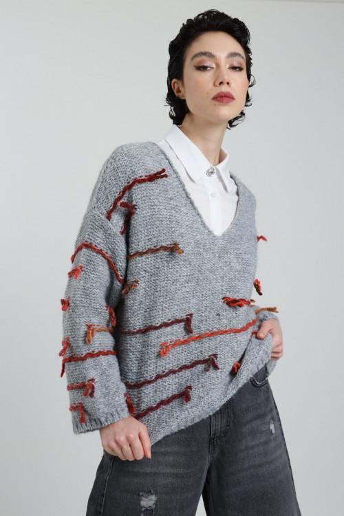 Susy Mix Maglione Fili Colorati Qualità Garantita