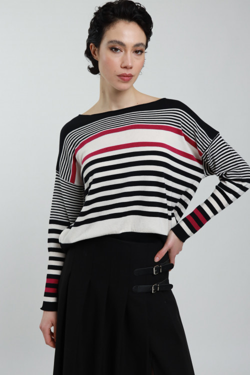 Susy Mix Maglia a Righe Negozi Online