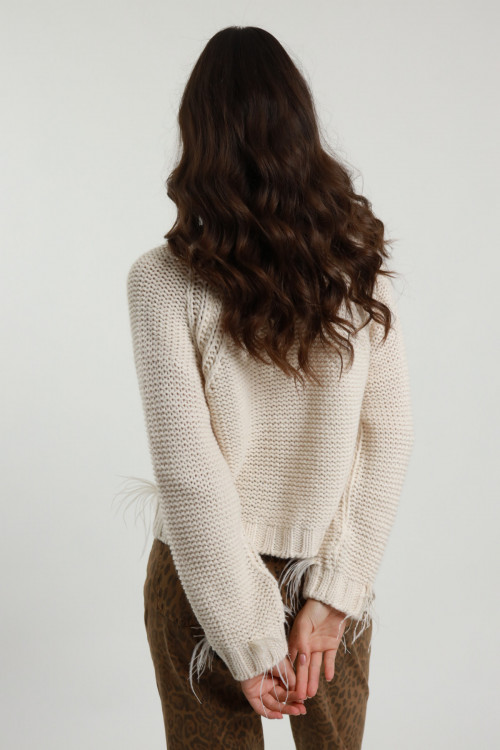 Susy Mix Cardigan Trecce e Piume Convenienza