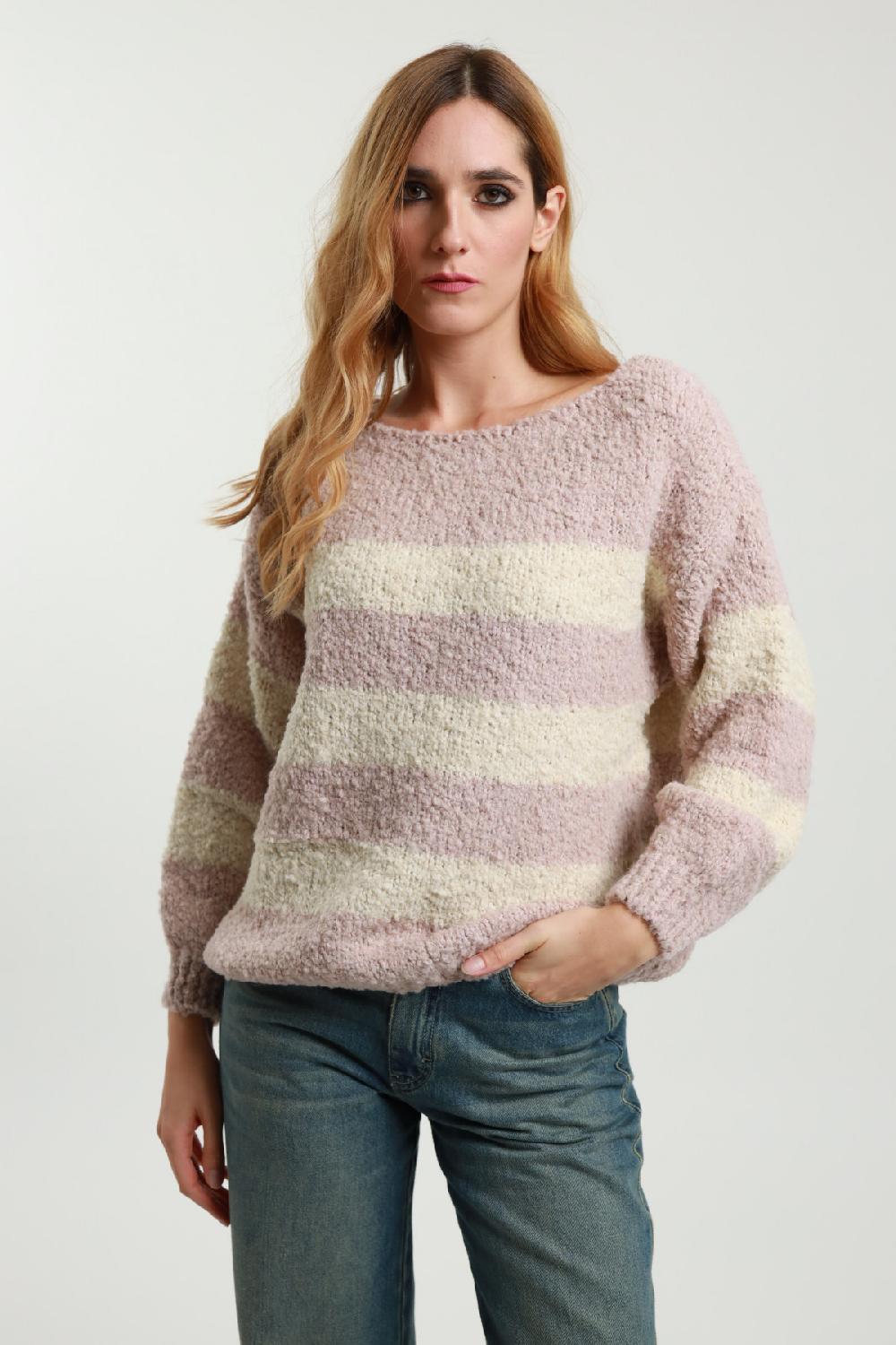 Susy Mix Maglioncino Righe Scollo Barchetta Saldi