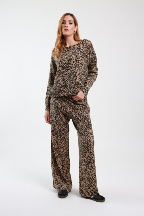Susy Mix Pantaloni in Maglia Maculati Vendite Flash
