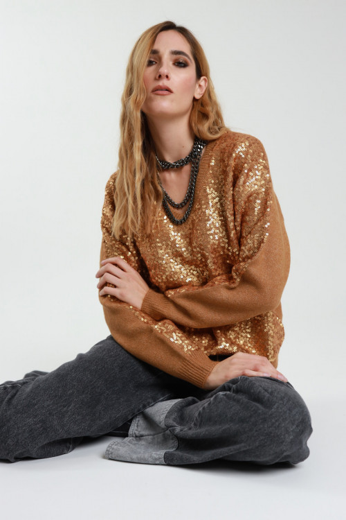 Susy Mix Maglioncino Paillettes Soddisfazione Garantita