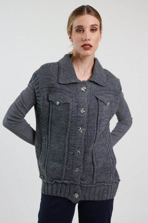 Susy Mix Gilet in Maglia Qualità Garantita