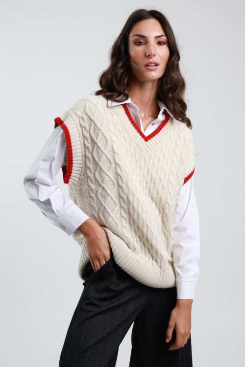 Susy Mix Gilet Trecce Scollo V Fino Al -60%