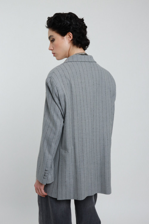 Susy Mix Blazer Over Gessato Vendita