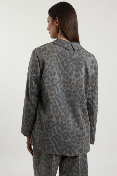Susy Mix Blazer Over Maculato Spedizione Gratuita