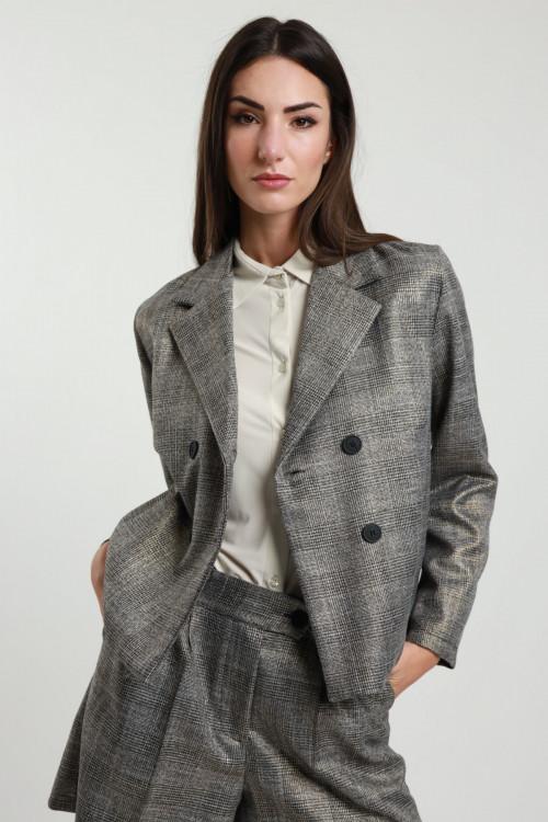 Susy Mix Blazer Doppiopetto Check Qualità Garantita