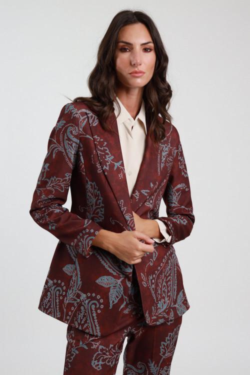 Susy Mix Giacca Fantasia Damascata Fino Al -60%