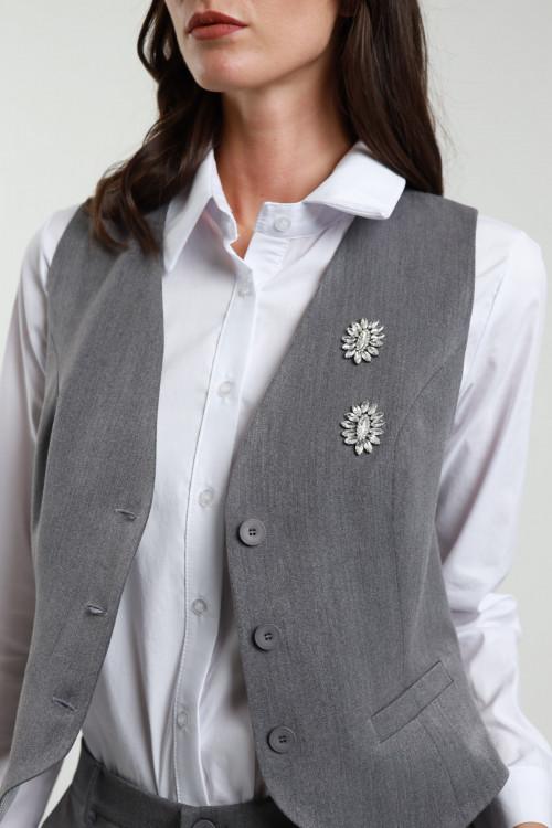 Susy Mix Gilet con Strass Sconto