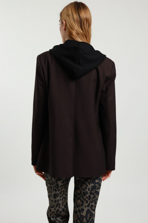 Susy Mix Blazer con Spilla e Cappuccio Online
