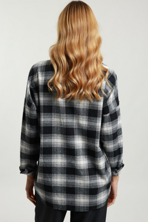 Susy Mix Camicia Check con Fiori Convenienza