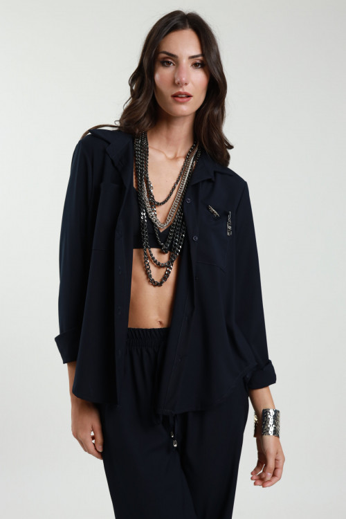 Susy Mix Camicia Con Spille Saldi Di Fabbrica