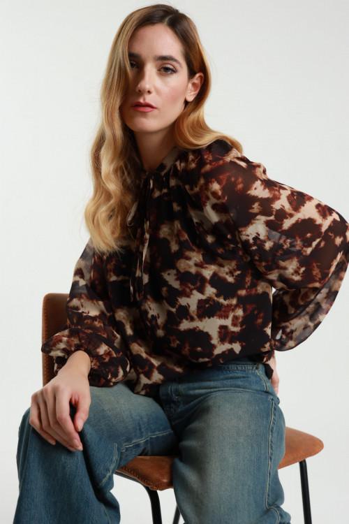 Susy Mix Blusa Girocollo Con Nastrino Shopping Online