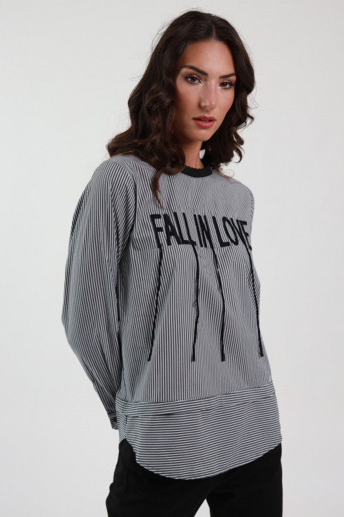 Susy Mix Maglia Gessata 'Fall in Love' Saldi