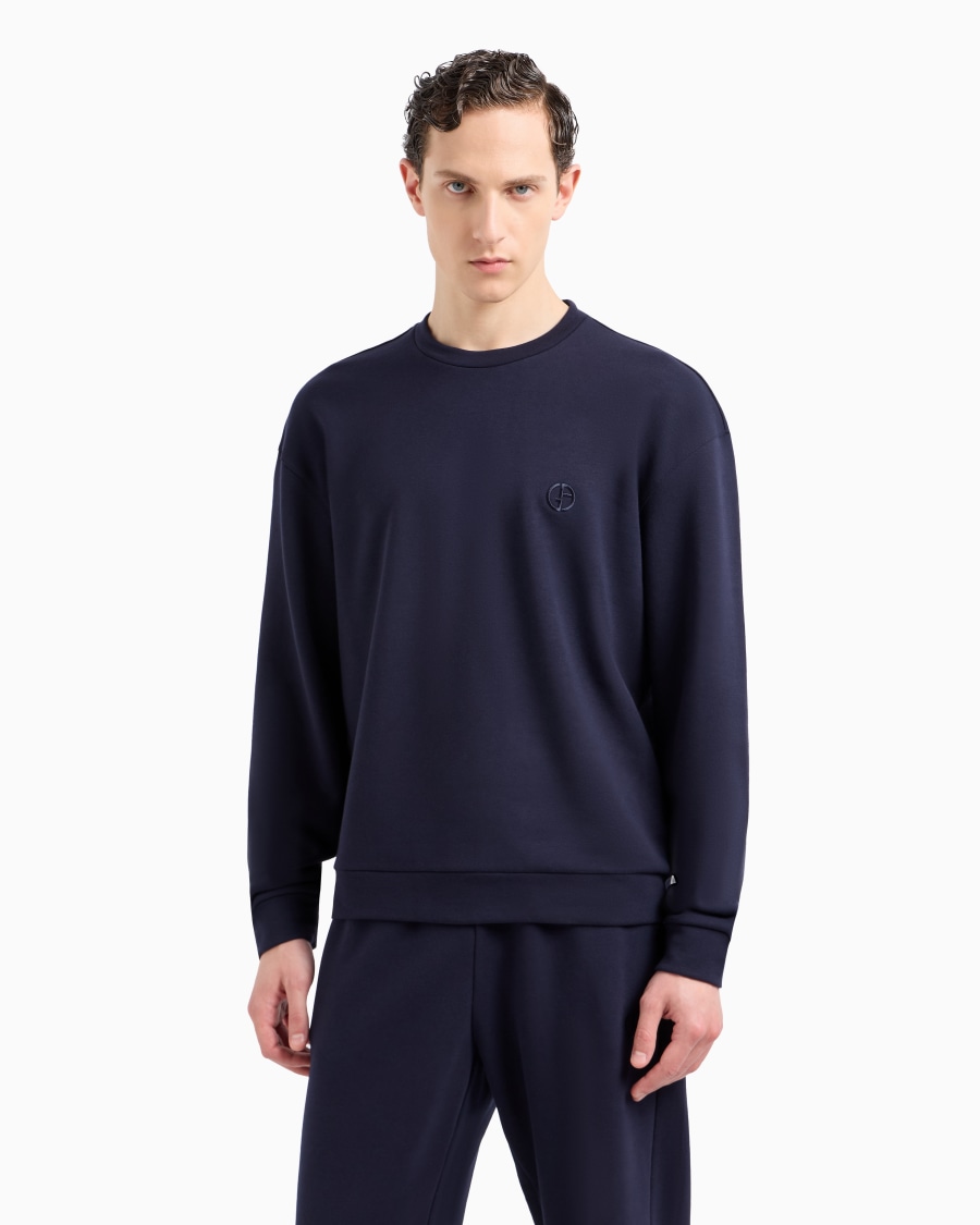 The world of armani FELPA GIROCOLLO IN COTONE E CASHMERE Moda