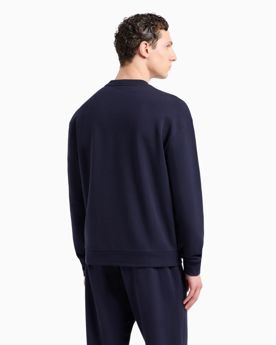The world of armani FELPA GIROCOLLO IN COTONE E CASHMERE Moda