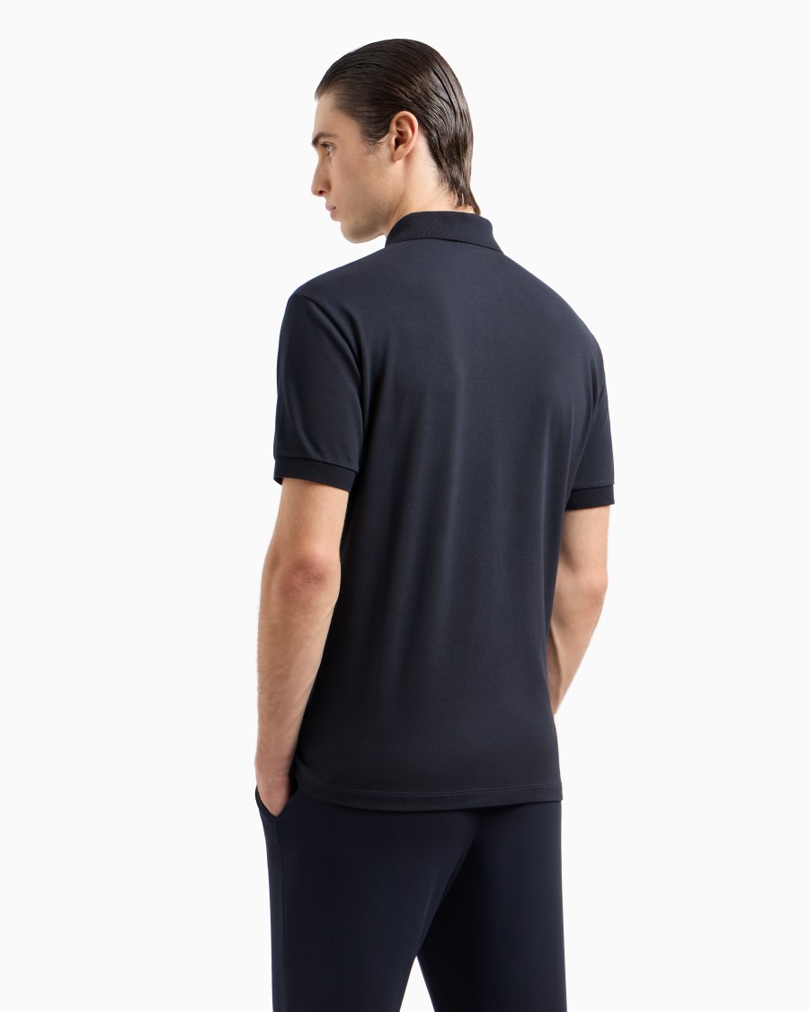 The world of armani POLO IN PIQUET DI COTONE STRETCH Negozi Online