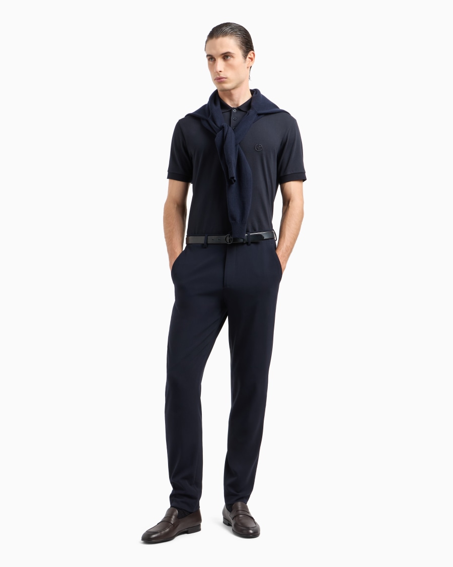 The world of armani POLO IN PIQUET DI COTONE STRETCH Negozi Online