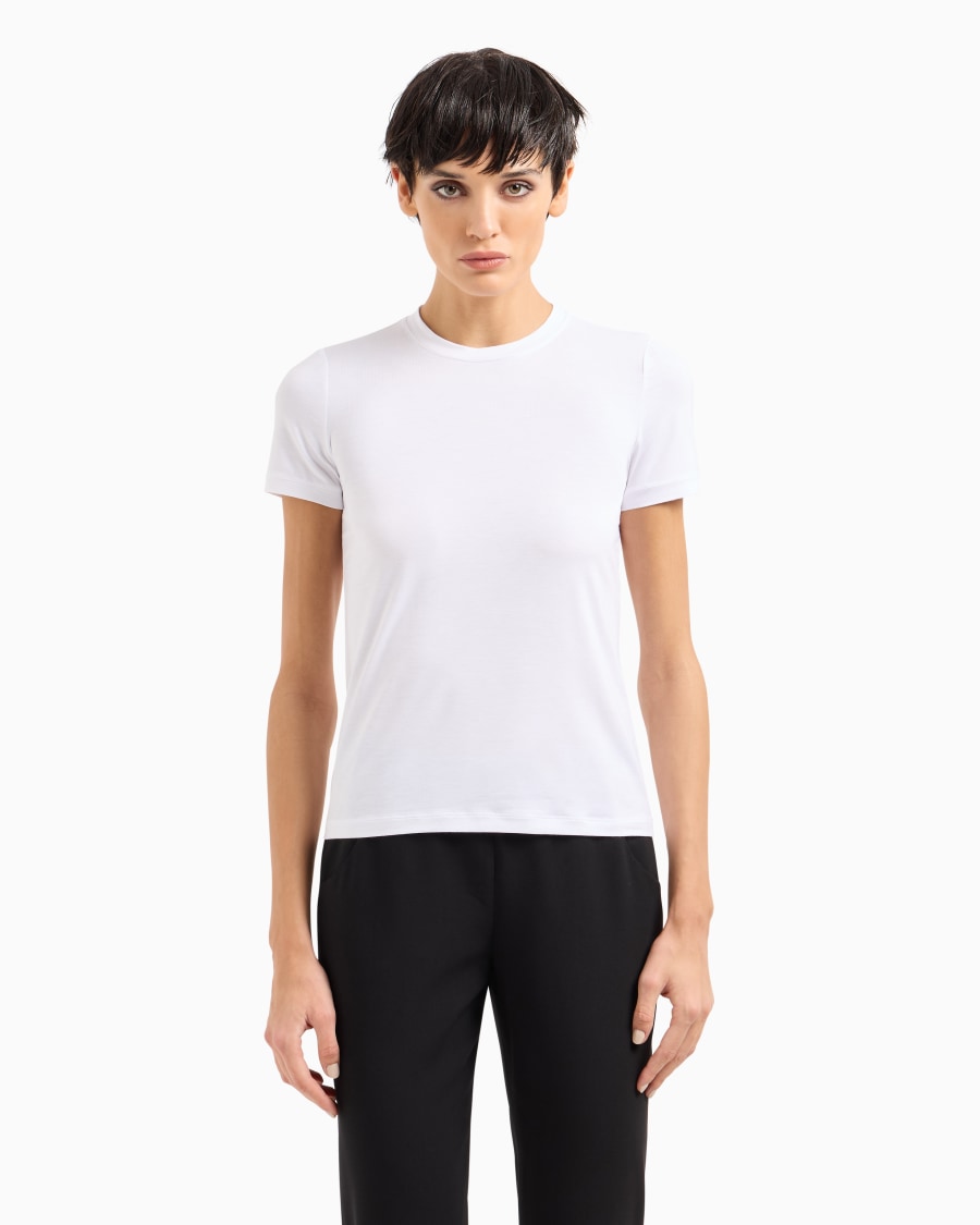 The world of armani T-SHIRT IN JERSEY DI VISCOSA STRETCH Sconto