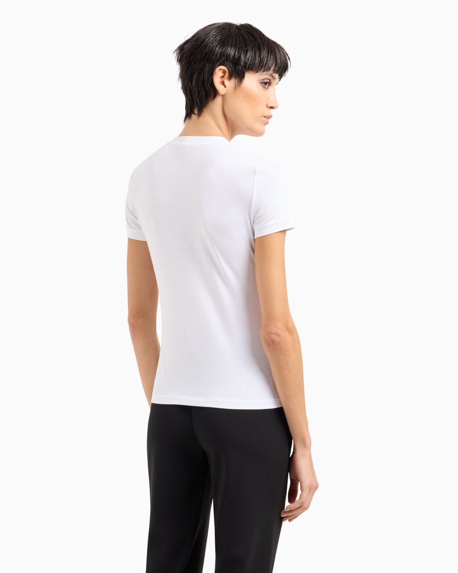 The world of armani T-SHIRT IN JERSEY DI VISCOSA STRETCH Sconto