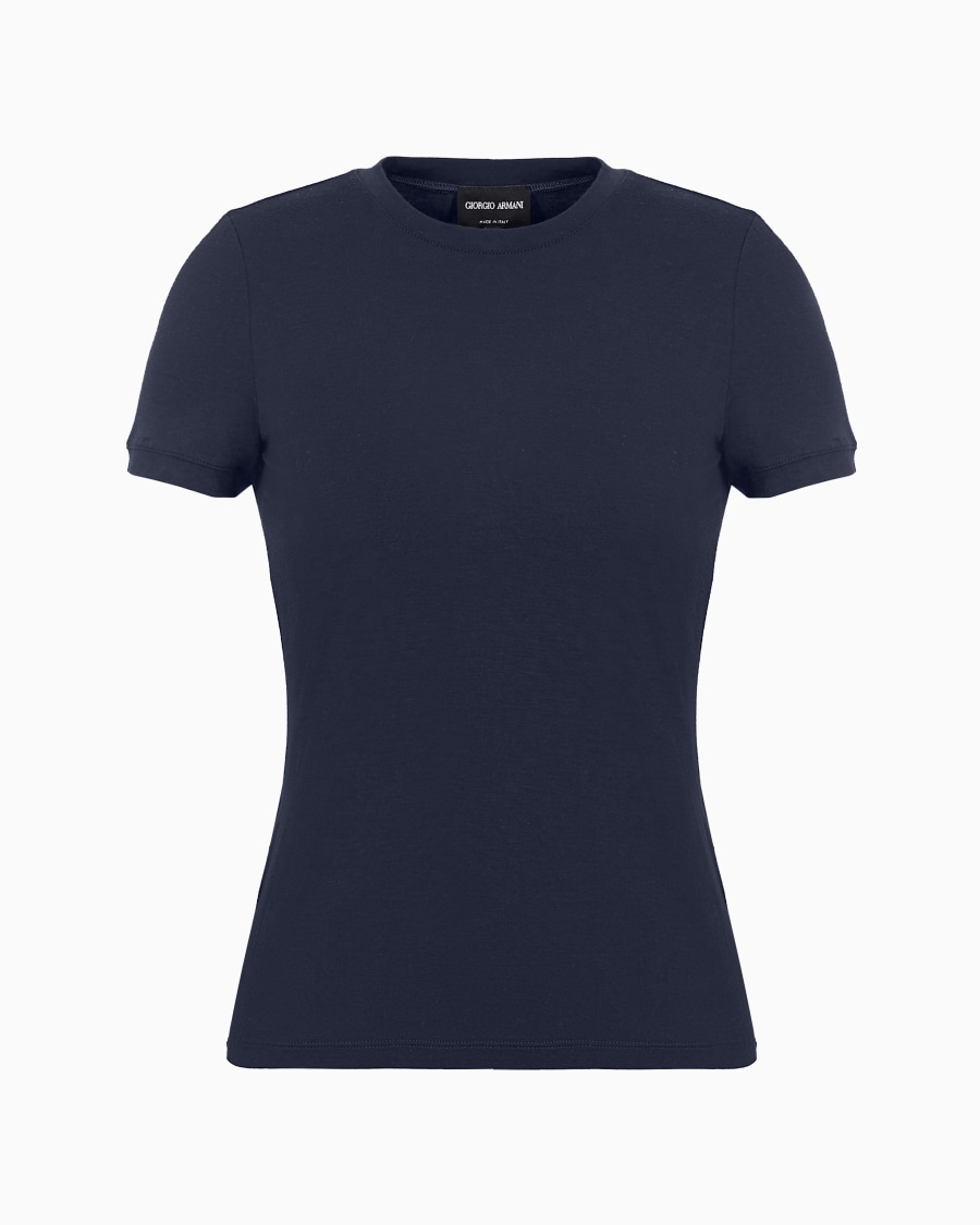 The world of armani T-SHIRT IN JERSEY DI VISCOSA STRETCH Offerta
